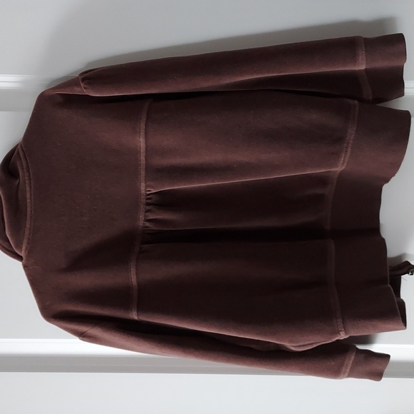 Plush & Lush long sleeve jacket brown w/ zipper & snaps measurements in descript - Picture 9 of 11